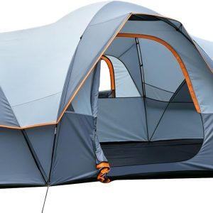 Camping Tent 8-10 Person, Family Tent for Camping with Rainfly